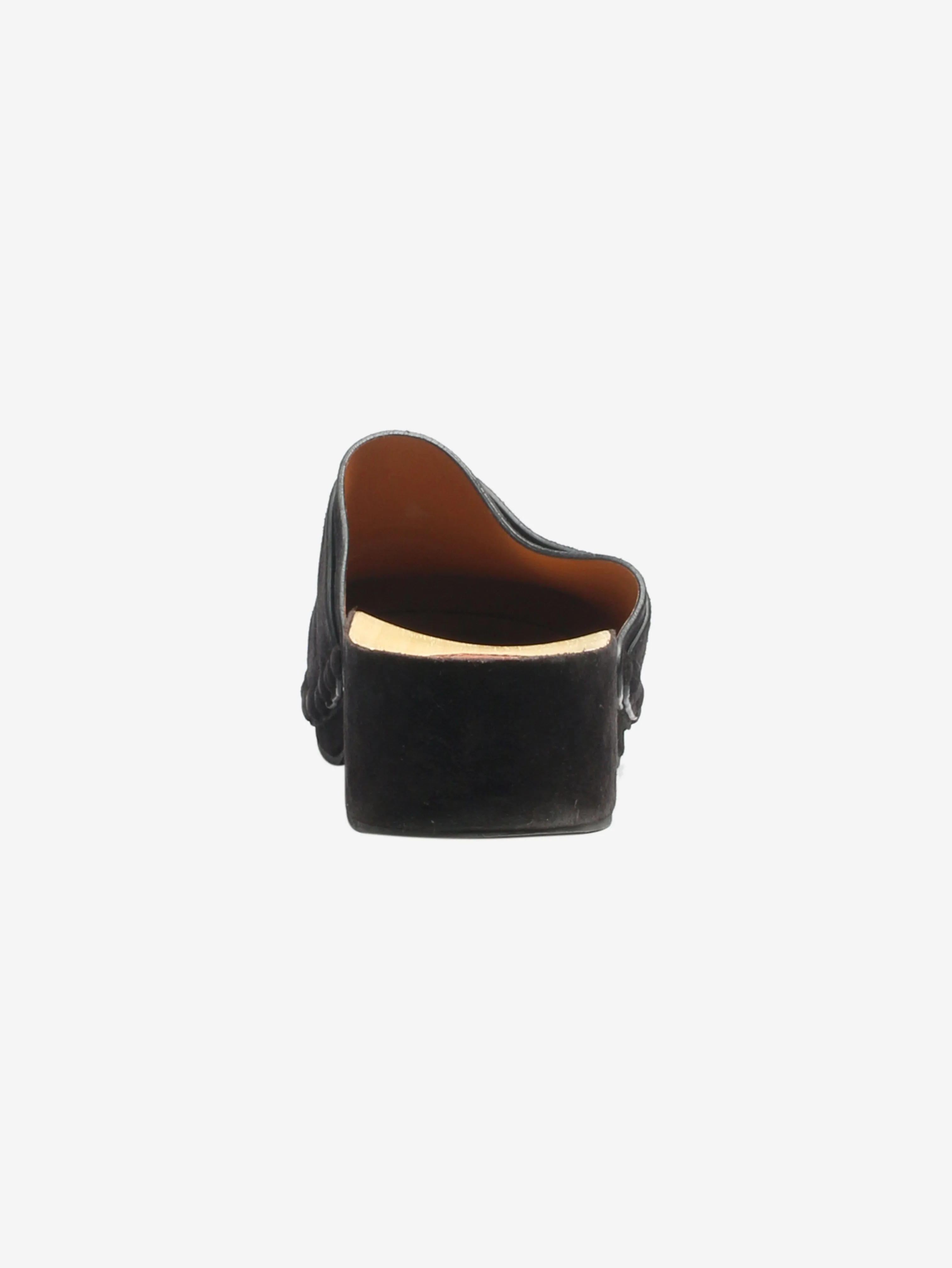 Black suede clogs - size EU 41