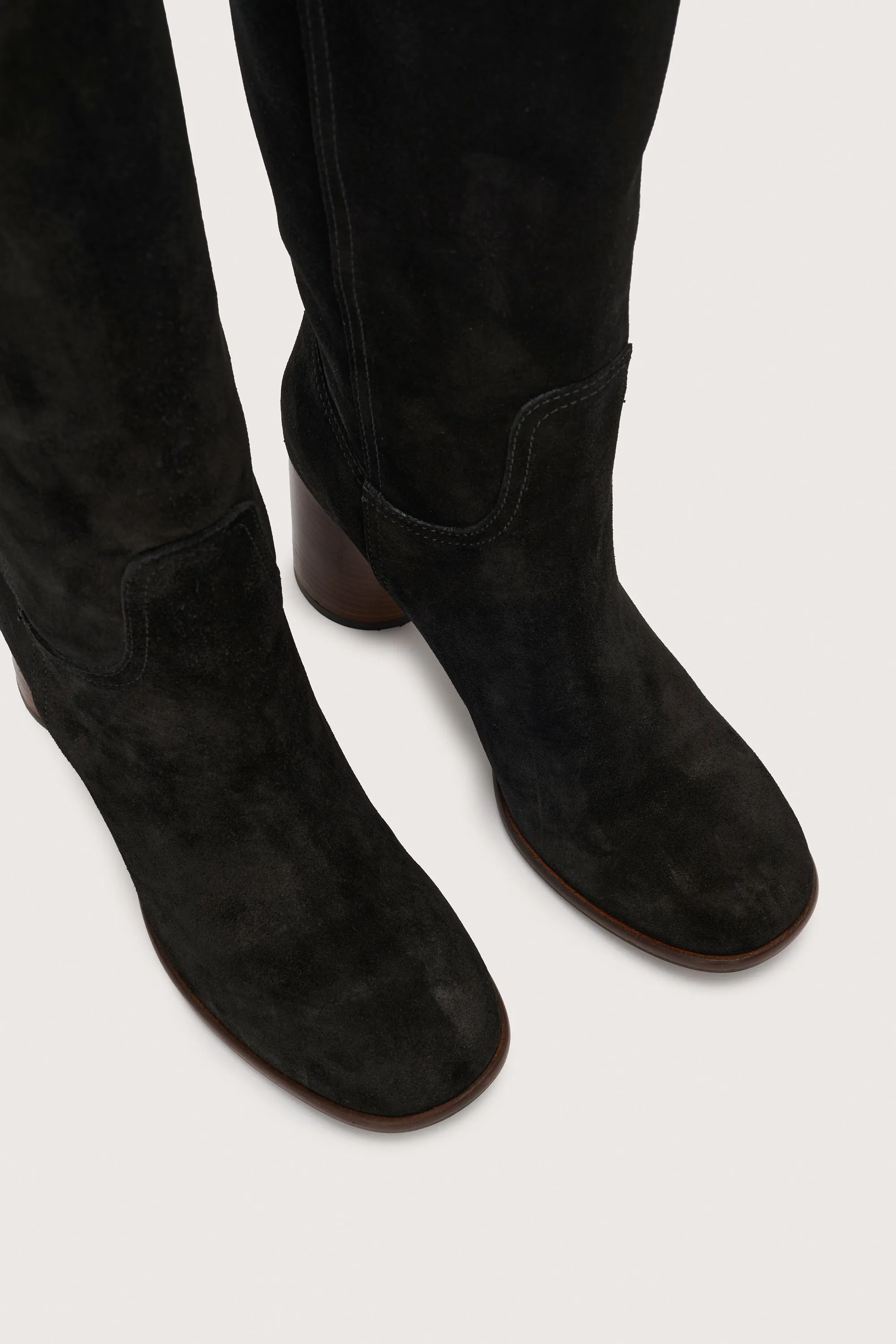 Rachel Tall Boot Suede Black