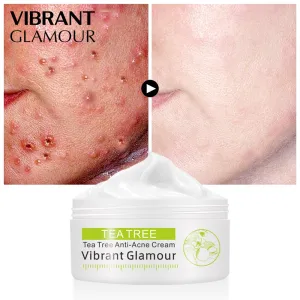 VIBRANT GLAMOUR Tea Tree Acne Cream Anti-acne Print Face Cream Remover Acne  Treatment Facial Eliminates Oil Control Skin Care